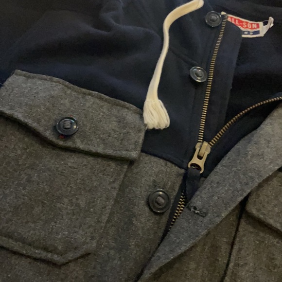 Allson Men’s Two Tone Zip/Button Hoodie - Picture 3 of 3